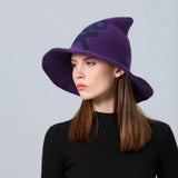 Cwah1681_Halloween Skull Knitted Wizard Hat