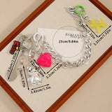 CUTE CAT BAG CHARM WITH BALLOON DOG KEYCHAIN_CWMM7633