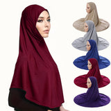 DOUBLE LAYER ROUND EDGE WOMENS HIJAB HEADSCARF_CWASC2421