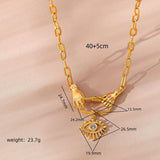 ALL MATCH DEVILS EYE ZIRCON NECKLACE_CWMM5316