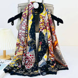 GEOMETRIC COMMUTER SCARF LARGE LIGHTWEIGHT WRAP_CWASC0911