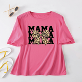 LEOPARD BOW PRINT T SHIRT LOOSE FIT FOR WOMEN_CWTTS1461