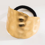 MINIMALIST KOREAN METAL HAIR TIE TEXTURED SHINE_CWAHA6248