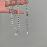 STYLISH PEARL PLANET NECKLACE_CWAJE1268