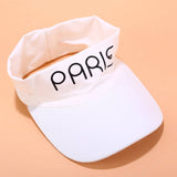 SUMMER MODAL COTTON LETTER EMBROIDERED VISOR HAT_CWAH3318