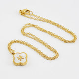SHELL FOUR LEAF CLOVER CONSTELLATION NECKLACE_CWAJE0688