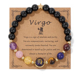 Twelve Constellations Blue Sand Beads Bracelet