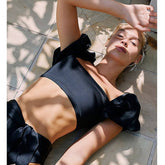 BUBBLE SLEEVE BIKINI SET STYLISH SWIMSUIT_CWMW0156