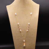 HIGH END VINTAGE DIAMOND PEARL NECKLACE FOR WOMEN_CWAJE3912