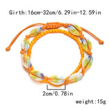 HAND WOVEN BEACH COLORED SHELL RICE BEAD BRACELET_CWAJE2426