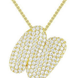 26 LETTERS NECKLACE COPPER ZIRCONIA PENDANT_CWMM5864