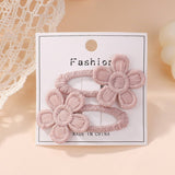 FRESH DAISY FIVE PETAL FLOWER HAIR CLIP SET_CWAHA6706