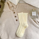 SOLID COLOR TWIST THICK WARM SOCKS_CWMS0879