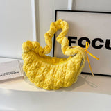 PLUSH VELVET CLOUD BAG WOMEN LARGE SHOULDER TOTE_CUAB00563