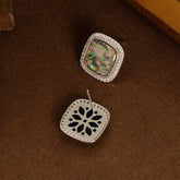 EXQUISITE NATURAL ABALONE DIAMOND EARRINGS_CWMM4280