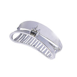 Metallic Simple Fashion Half Round Hair Claw