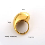 Trendy 18K Gold Plated Steel Statement Ring_Cwmm8937
