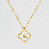 SHELL FOUR LEAF CLOVER CONSTELLATION NECKLACE_CWAJE0688