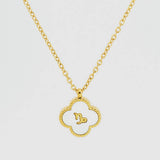 SHELL FOUR LEAF CLOVER CONSTELLATION NECKLACE_CWAJE0688