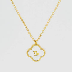 SHELL FOUR LEAF CLOVER CONSTELLATION NECKLACE_CWAJE0688