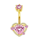 HEART CZ BELLY RING HYPOALLERGENIC BESTSELLER_CWMM9194