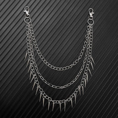 HIP HOP PUNK SPIKED DOUBLE JEANS CHAIN_CWMM4891