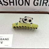 PANDA ACETATE HAIR CLAW CUTE CHINESE STYLE CLIP_CWAHA5750