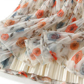 REVERSIBLE ROSE PRINT TULLE PLEATED MAXI SKIRT_CWBMS0358