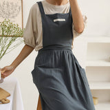 Cwmm1835_Cotton And Linen Household Kitchen Apron