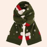 Red Knit Christmas Scarf - Faux Cashmere Reindeer_Cwasc0127