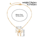 HOT SELLING BLACK BOW BEADED NECKLACE_CWAJE1171