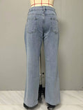Stylish Retro Straight-Leg Baggy Denim Pants