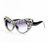 COLORFUL RHINESTONE CAT EYE SUNGLASSES_CWASG0790