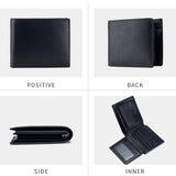 COWHIDE TRI FOLD WALLET MULTI FUNCTION RETRO WALLET_CWAB3709