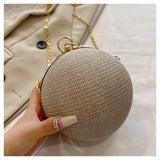 DIAMOND STUDDED SPHERICAL EVENING BAG CLUTCH _CWAB3247