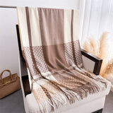 Ven Plaid Fringe Scar Warm Winter Shawl Wrap_Cwasc2779