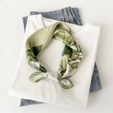 SILK SQUARE SCARF ELEGANT CHINESE FLORAL PRINT_CWASC0814