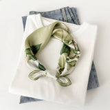 SILK SQUARE SCARF ELEGANT CHINESE FLORAL PRINT_CWASC0814