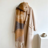 COLORBLOCK WINTER SCARF THICK WARM UNISEX WRAP_CWASC0969