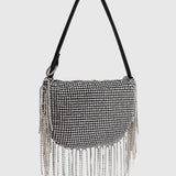Soft Turn Tassel Rhinestone Evening Top Handbag_Cwab3606