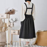COTTON SOLID COLOR ADJUSTABLE APRONS WITH POCKETS_CWMM3298