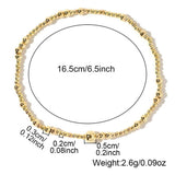 GOLD COPPER BEADS DIY BEADED BRACELET_CWAB4640