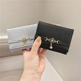 SOLID COLOR SMALL FRESH PENDANT SHORT WALLET_CWAB2565