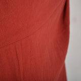 HIGH WAIST COTTON AND LINEN TWISTED SKIRT_CWBSS0401