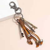 Vintage Style Long Tassel Leather Keychain_Cwmm4705