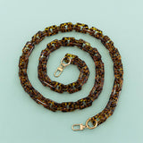 47 24ACRYLIC LEOPARD PRINT BAG CHAIN PHONE STRAP_CWMM5094