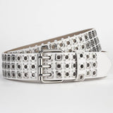 Liuding Hollow Air Eye Punk Style Pu Belt