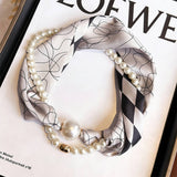 Pearl Magnetic Skinny Silk Neck Scarf_Cwasc03938