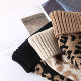 CASUAL WARM LEOPARD FUR BALL PATTERN KNITTED HAT_CWAH2174