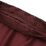 LACE WAIST SATIN SKIRT ELASTIC HIP LONG SKIRT_CWBSS0406